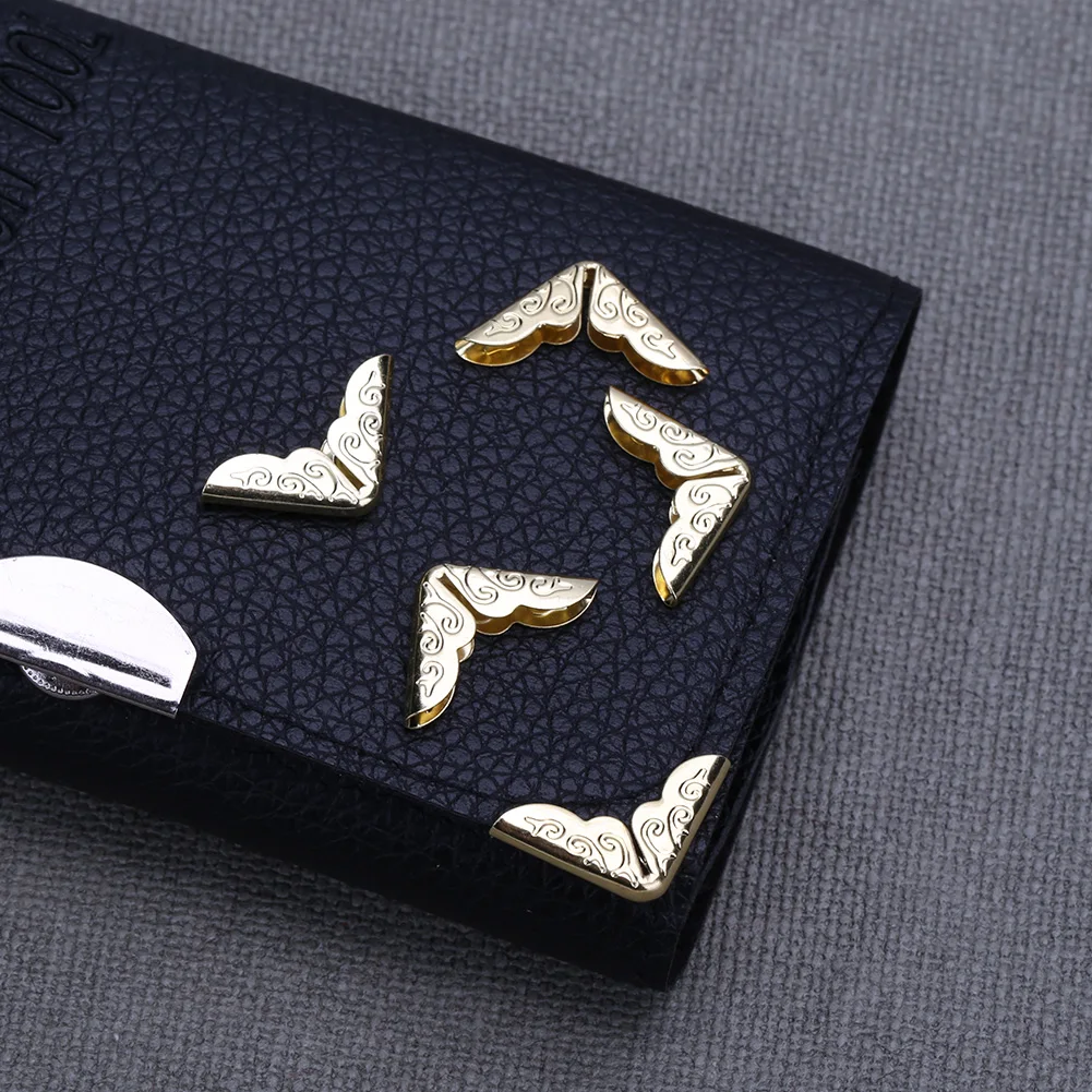 Book Corner Protector 100-300pcs Scrapbooking Albums Corner Protectors Card File Menu Metal Book Laptop Corner Protector Scrapbooks Photo Albums Decor