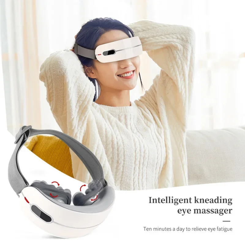 Electric Heating Eye Massager Rotating Kneading Eye Fatigue Relieve Hot Compress Therapy Massager Music Protect Eye Anti Wrinkle