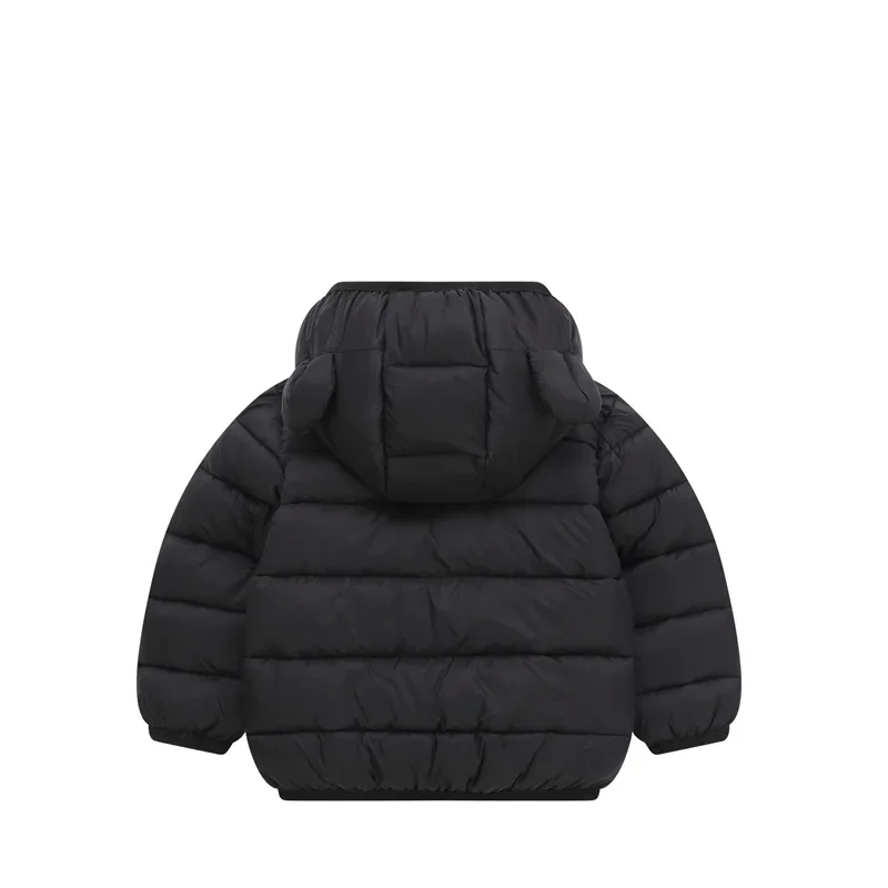 Boys Girls Down Coat Children Casual Autumn Winter Jackets Warm Hooded Fashion Outerwear Solid Color Cotton Parkas