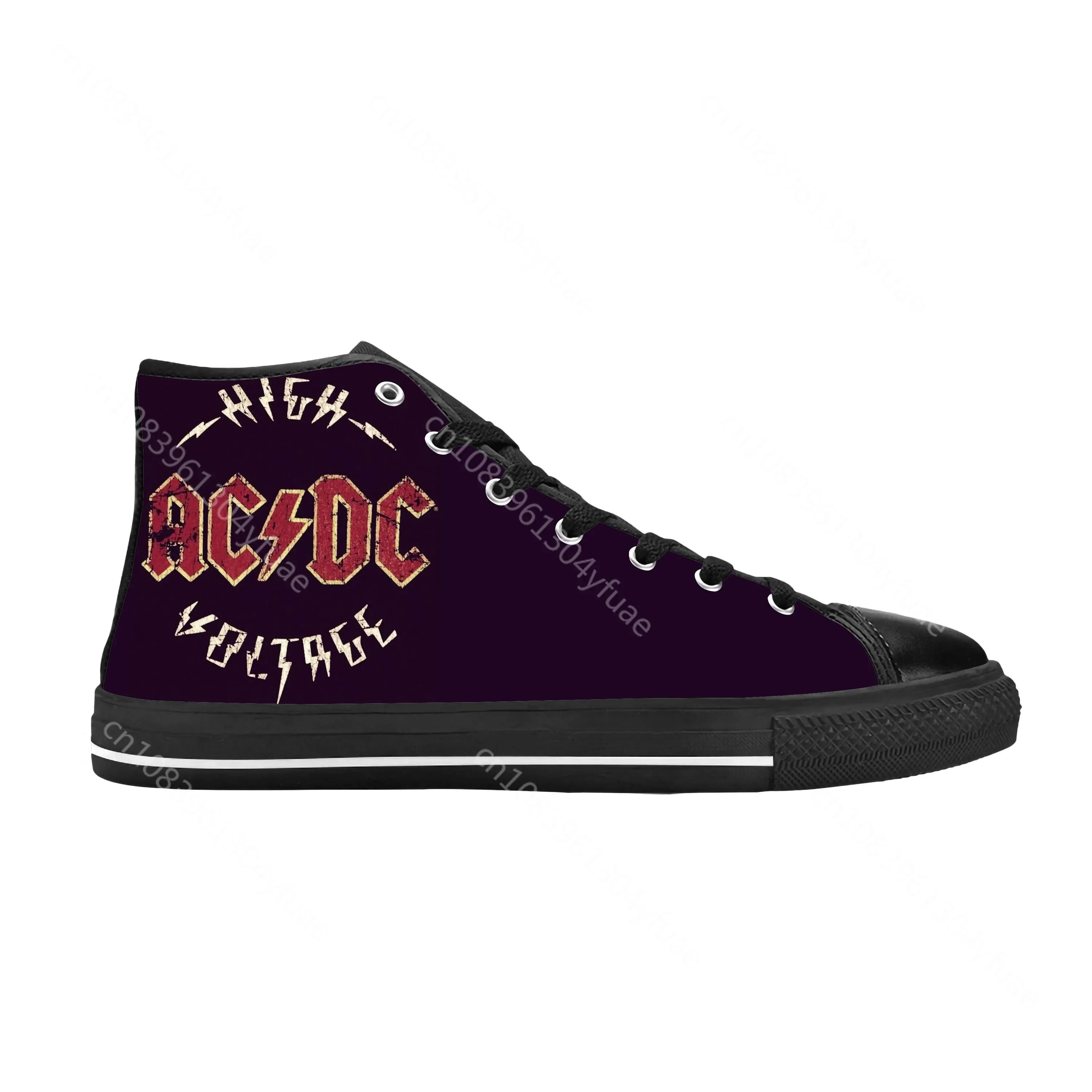 Hot Dcs Hard Blues Heavy Metal Rock Band Ac Acdcs scarpe di stoffa Casual High Top confortevole traspirante stampa 3D uomo donna