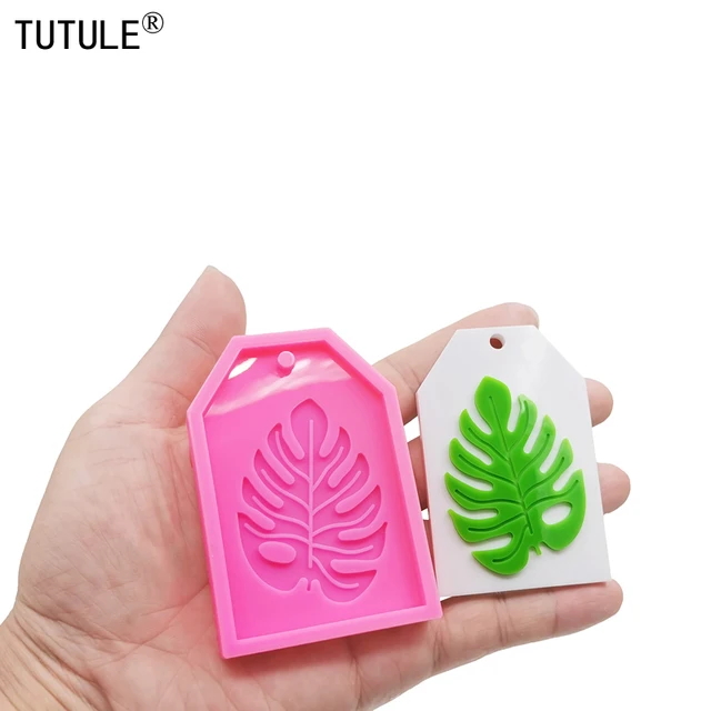 Levél Fényes Kulcstartó Szilikon Penész Diy Levelek Medál Agyag Epoxi Gyanta Tartozékok Formák Fondant Sütemény Csokoládé Étel Minőségű - Image 6