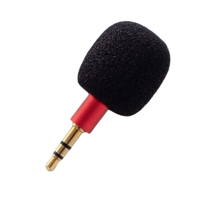 

Mini Karaoke Microphone for Small Sound Card Outdoor Live Streaming Cell Phone Wired Handheld Audio Stereo Studio Mic 3.5mm Plug