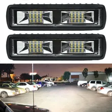 

2Pcs 18W 12V 16LED Car Work Light Bar Flood Spot Offroad 4WD Car SUV Driving Fog Lamp Led Bar Light For Car SUV Van Truck Lights