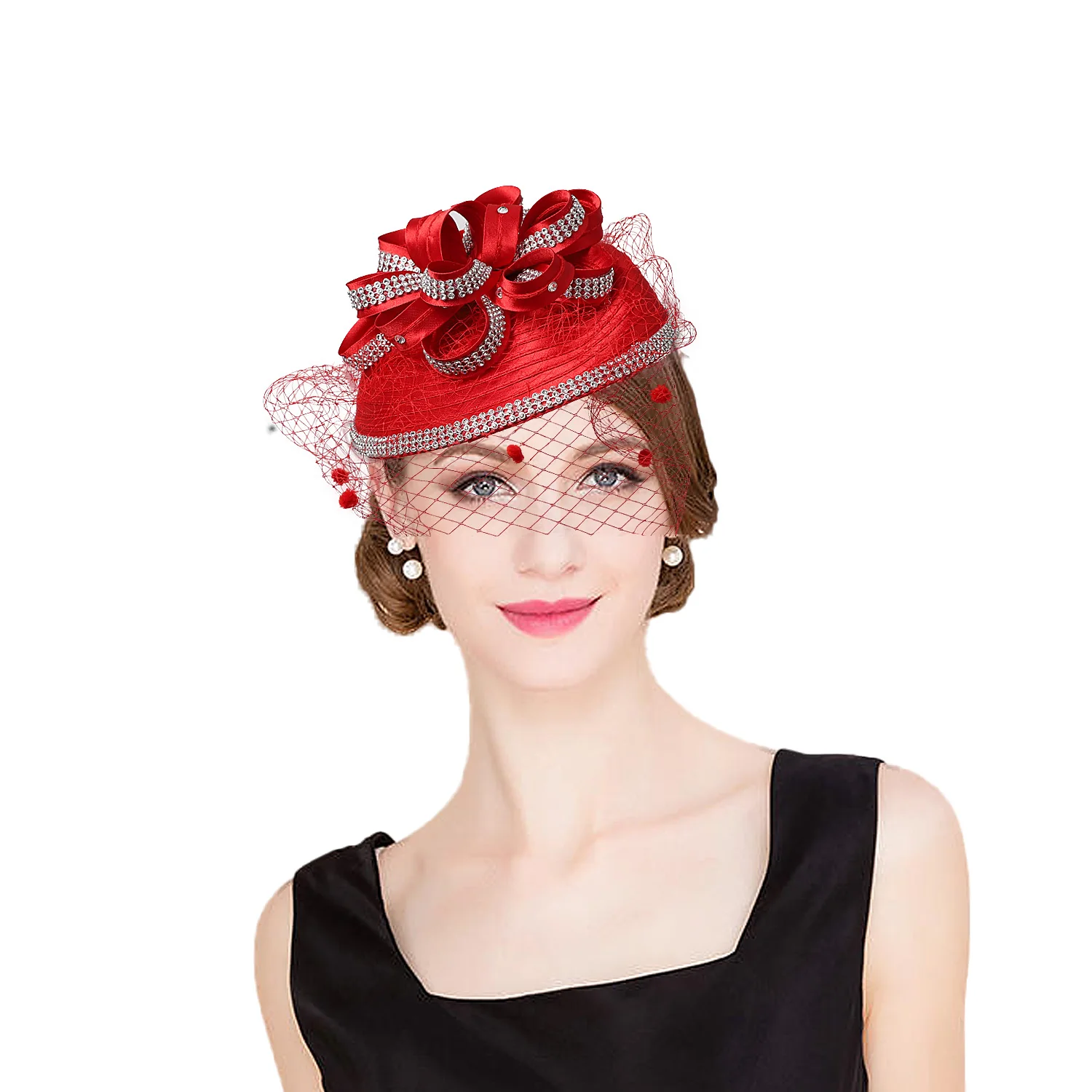Cappello da ospite per matrimonio del Kentucky Derby: fiore di magnolia bianco - Italia