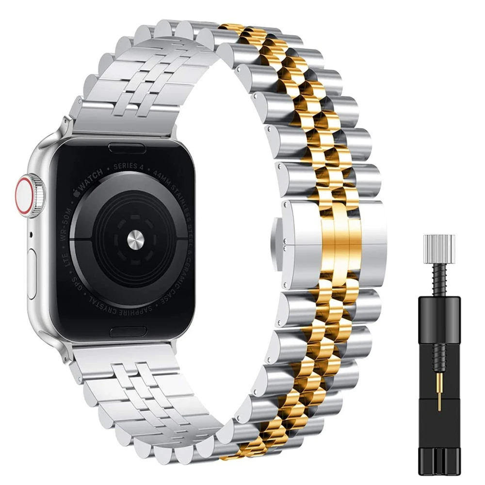 

Metal Strap For Apple Watch Band 49mm 45mm 44mm 42mm 41mm 40mm Stainless Steel Bracelet for iWatch Ultra 8 7 6 5 4 3 SE Correa