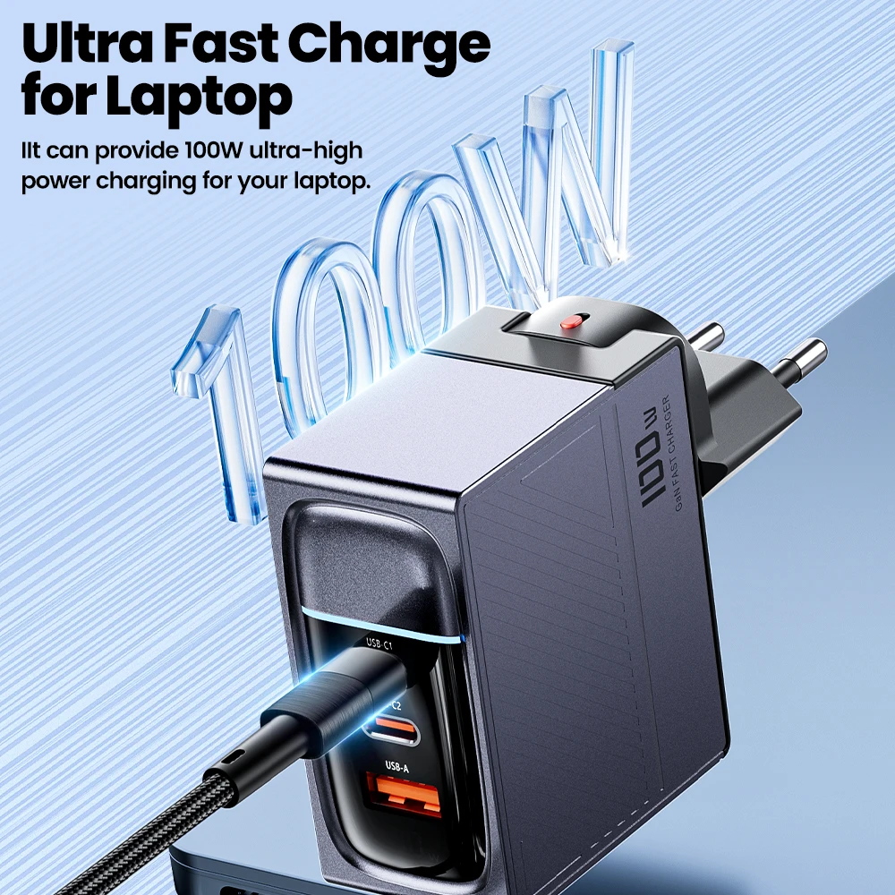 Toocki USB Charger 100W GaN Charger for Macbook Tablet Fast Charging for Samsung S22 USB Type C PD Charge for iPhone 14 13 12