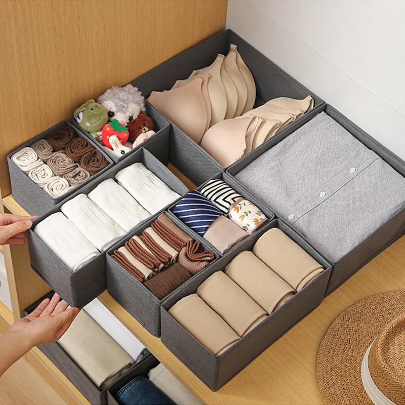 1pc Fabric Underwear Storage Box Drawer Organizers For Closet Organization And Storage Of Socks Underwear Ties And More Cabinet 5