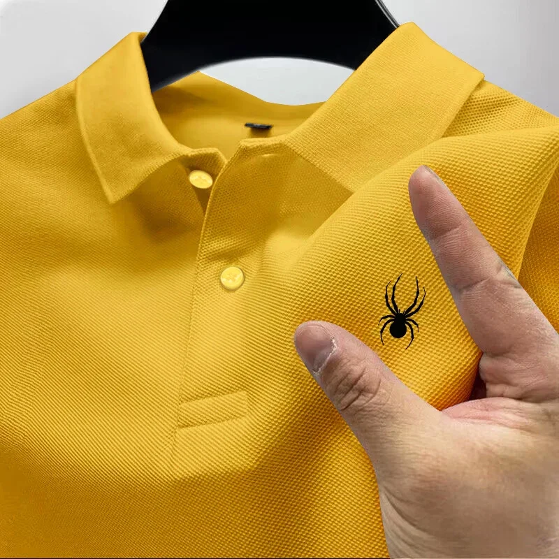 thumbnail image 1 of 2024 Camisa polo informal de manga corta de verano para hombre, camiseta de cuello roscado a la moda, camisa polo transpirable para hombre, ropa superior para hombre, 1 of 5
