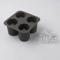 Silicone Shot Glass Ice Cube Mold Tray for Summer Cocktails and Parties (Grey)