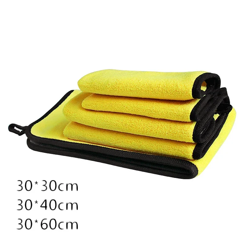 1/2pcs Microfiber Car Cleaning Towel Thicken Soft Drying Cloth Car Body Washing Double Layer Clean Rags Detailing microfiber towel microfiber cleaning cloths microfiber washing towel microfiber car towel microfiber towels cleaning cloth fiber towel car washing towel fiber car wipes car drying towel
