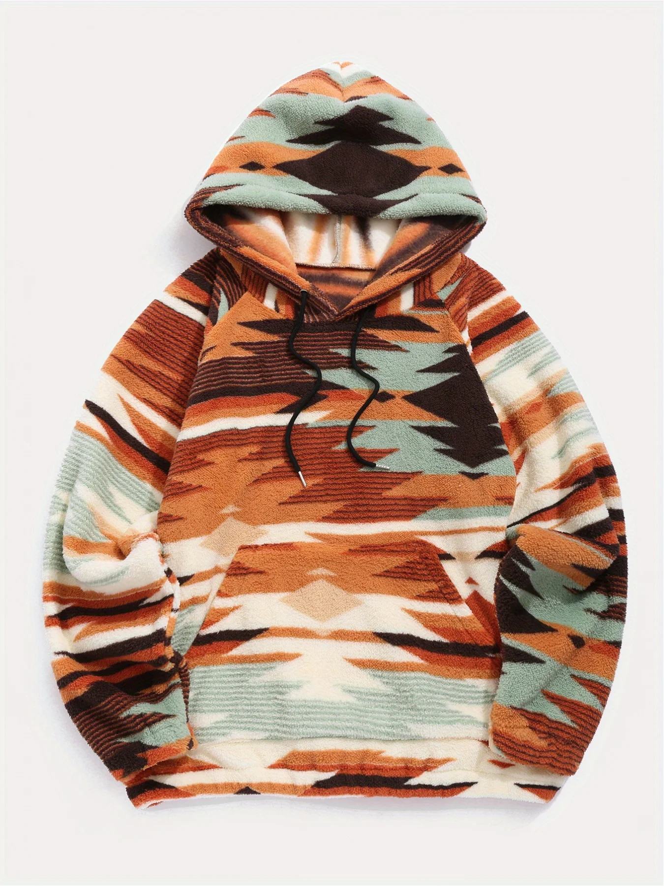 여성용 아즈텍 국가 인쇄 초극세 오스트리아 양털 후드 패션 스웨터