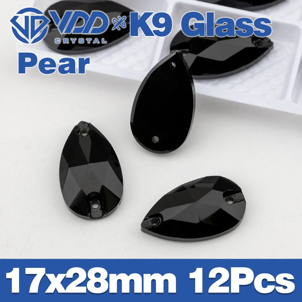 VDD S102 Jet Fase Top Qualität K9 Glas Nähen Auf Strass Kristall Nähen Flatback Steine Für Kleidungsstück Kleidung Hochzeit Kleid – Detail 29