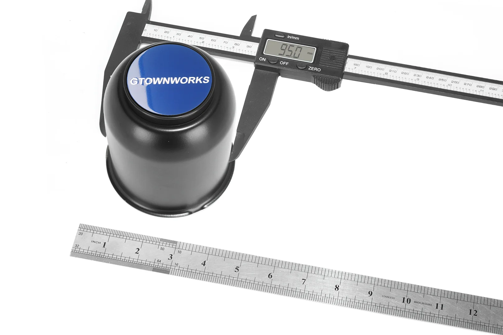 CFPerformance 1 Stück 95mm Anhänger-Radnabenkappen, durchsteckbare Metall-Nabenkappen für Reiseanhänger, Wohnmobil, RV-Teile und Zubehör – Detail 4