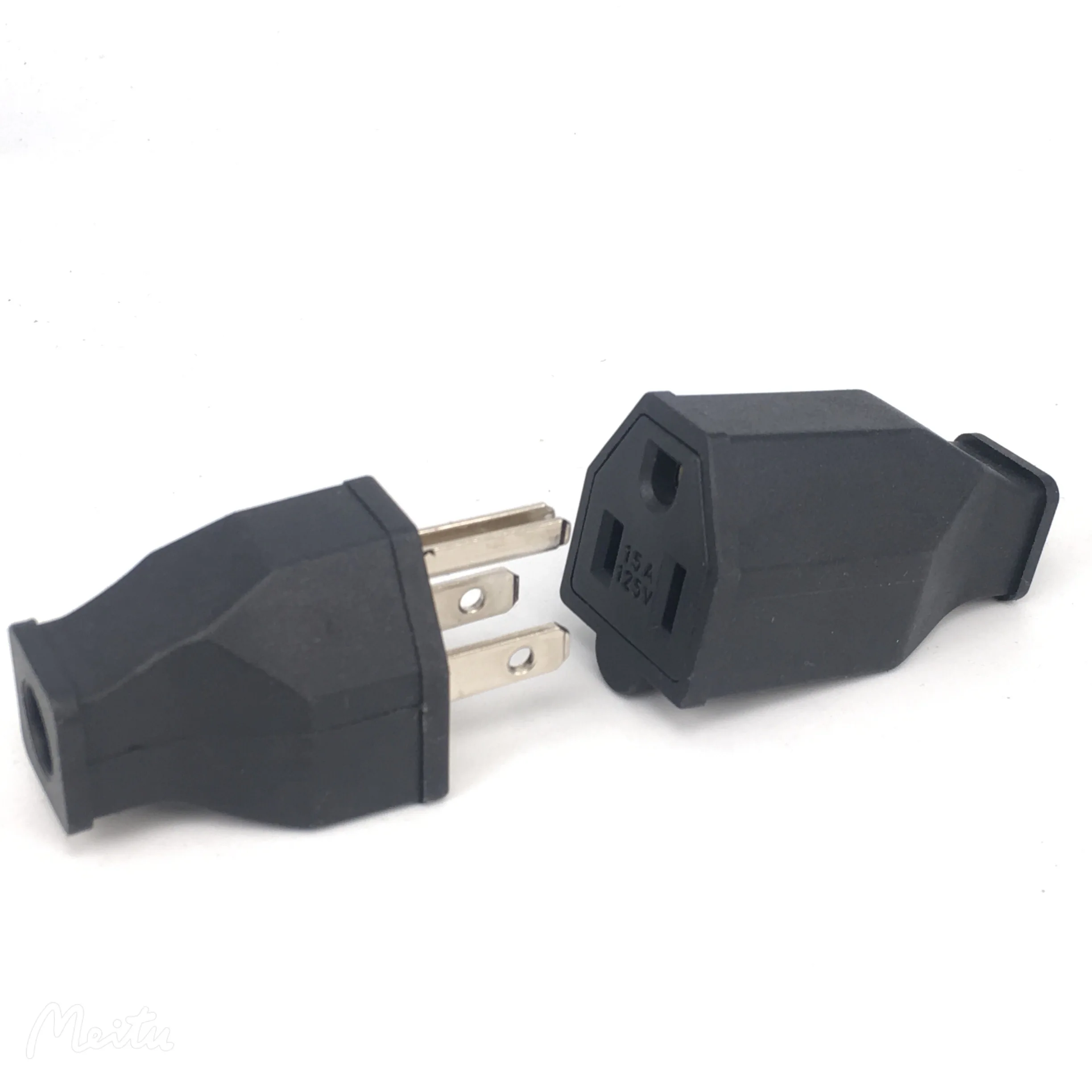 US American 3 Pin AC Electric Power Rewireable Socket Outlet Male Female Wiring Plug Power Cable Extension Cord Cable Connector