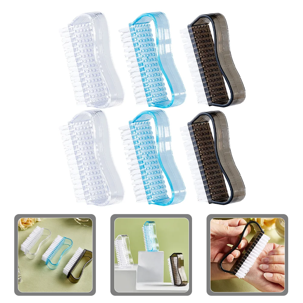 

6pcs Hand Brushes Nail Brushes Comfortable Grip Nail Brushes Fingernail Scrub Brushes