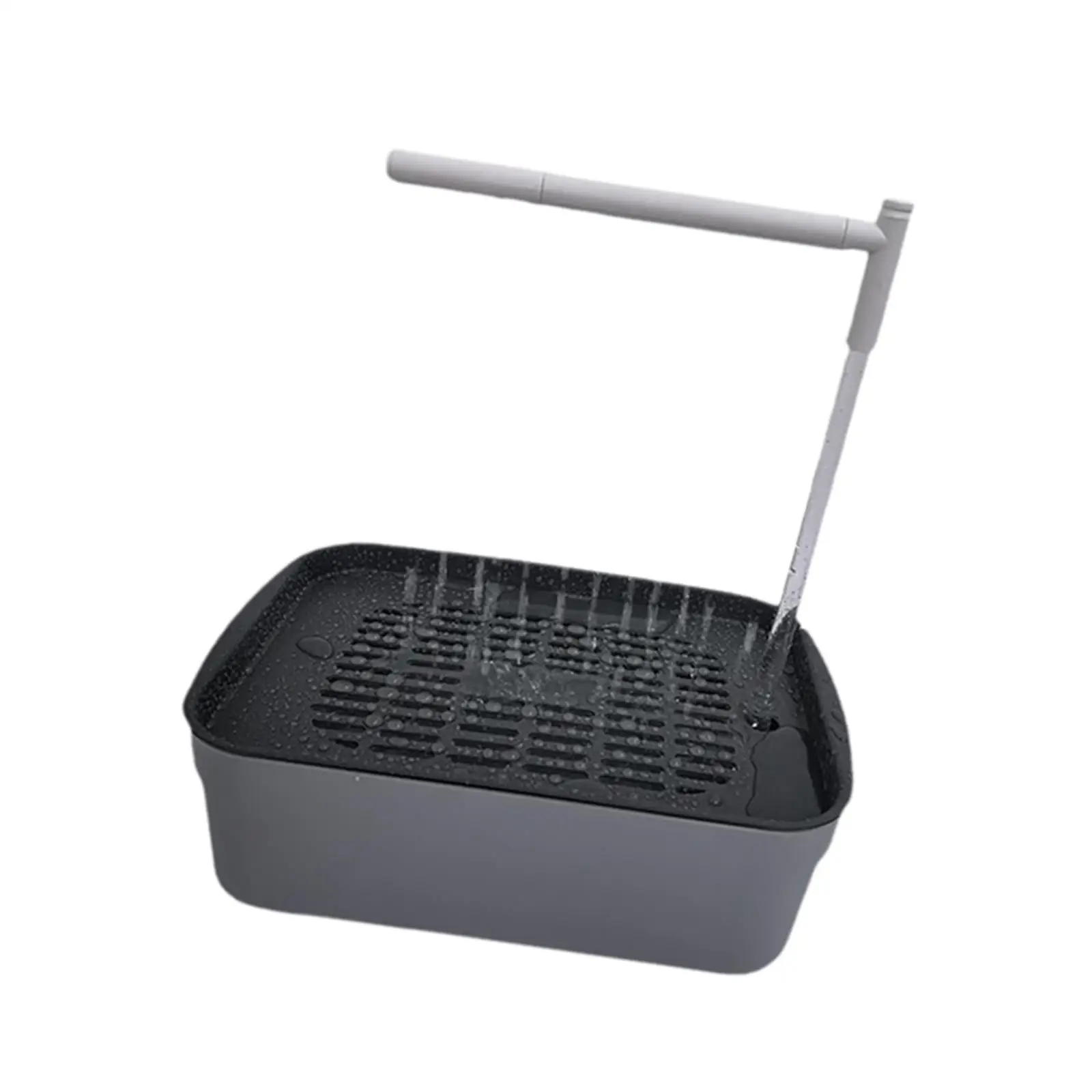 Automatic Bird Bath Tub with Running Water for African Grey Ferret Cockatiel