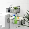 Wall Mounted Metal Wire Storage Organizer Baskets, Rectangular Display Hanging Basket, Countertop Bathroom Accessories Holder 1