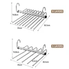 Folding Magic Pants Hangers 5/9layers Stainless Steel Space Saving Clothes Rack Organizer For Wardrobe Jeans Trousers Scarf 6