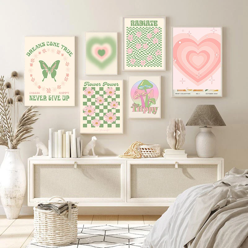 Nordic Posters en Prints Woondecoratie Muurschildering Frameloze Aquarel Paarse Ballerina Canvas Schilderij Meisjeskamer Kunst Cuadros kopen vanaf een prijs van 0.94