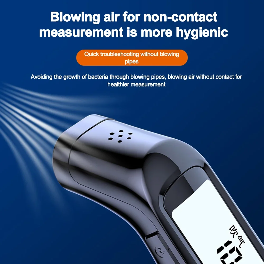 Alcohol tester Breath alcohol tester Non-Contact Breath Alcohol Detector Breathalyzer Rechargeable Portable LCD Digital Alcohol Diagnostic Tool Prevent Drunk Driving