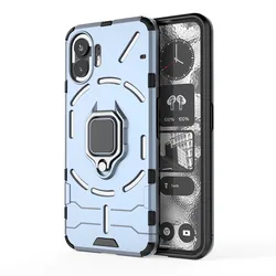 Ultimate Shockproof Armor Protective Back Cover for Nothing Phone 2 - Durable Hard PC & Silicone Design (NavyBlue)