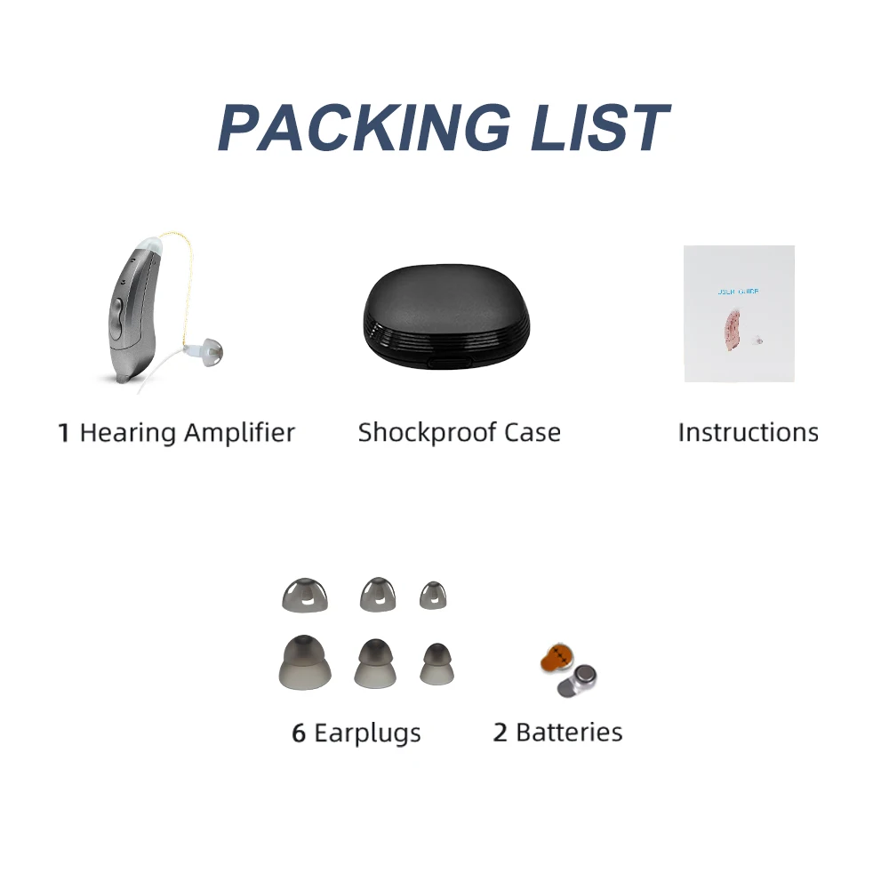 Digital Hearing Aids with Bluetooth Audifonos 10 Channels Mild to Moderate Loss Invisible Portable Adjustable Sound Amplifier 6
