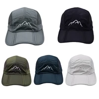 Mountain Embroidery Stripe Foldable Trucker Cap Men Sun Protection Summer Adjustable Men Baseball Cap Dad Hat 1