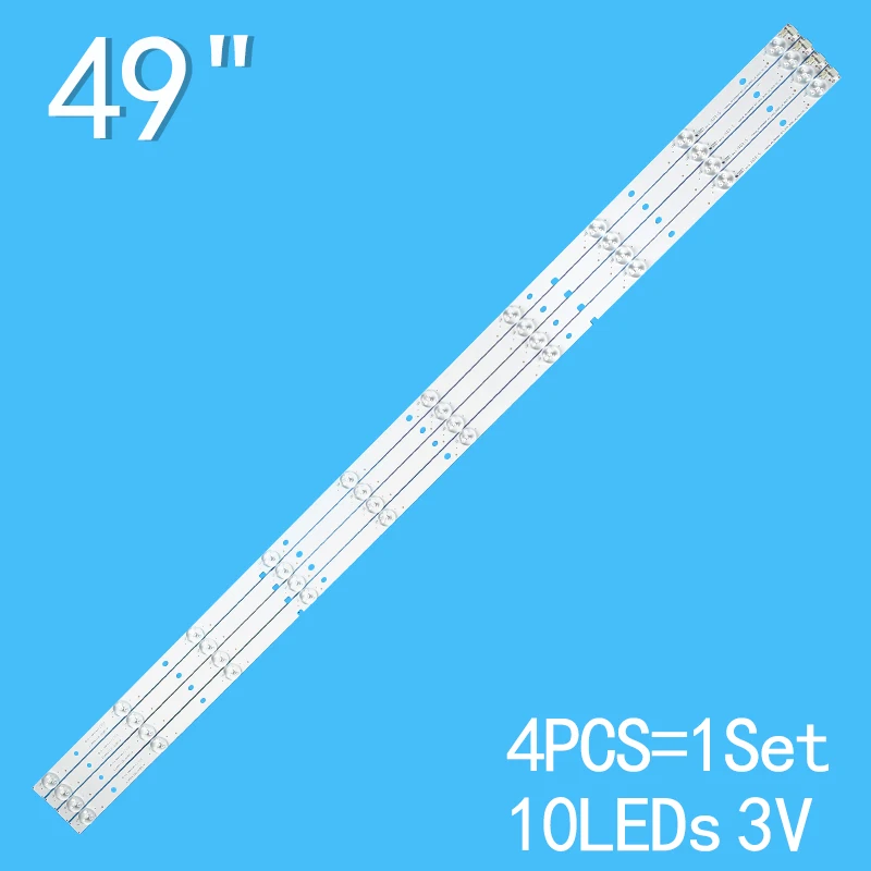 4pcs/lot backlight stirp LED For H49M3000 H49M2100 H49MEC3050 H49M2600 LED49K300U H49M2100S LED49H2600 B71 JL D490A1330 003BS 4pcs lot backlight stirp led for h49m3000 h49m2100 h49mec3050 h49m2600 led49k300u h49m2100s led49h2600 b71 jl d490a1330 003bs