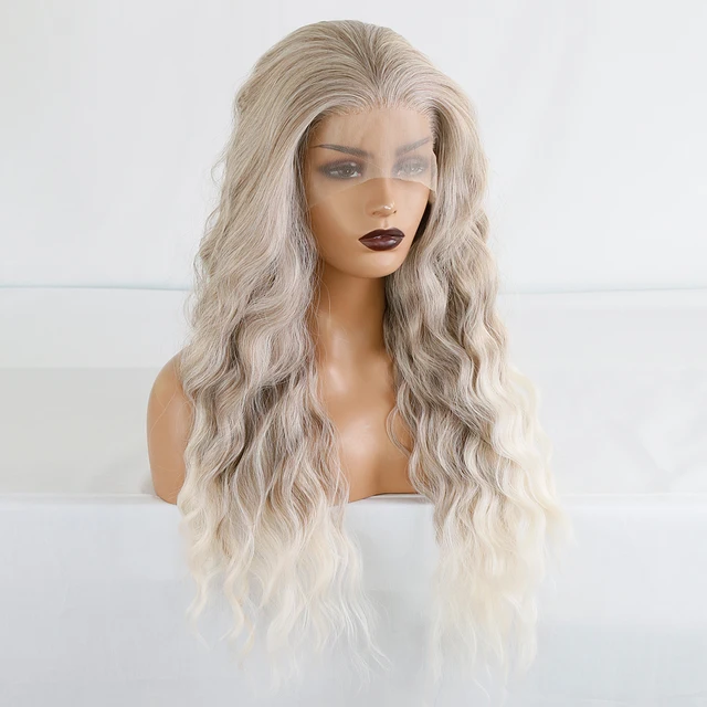 Price Natural Looking Lace Wigs 26 Inch Synthetic Lace Front Deep