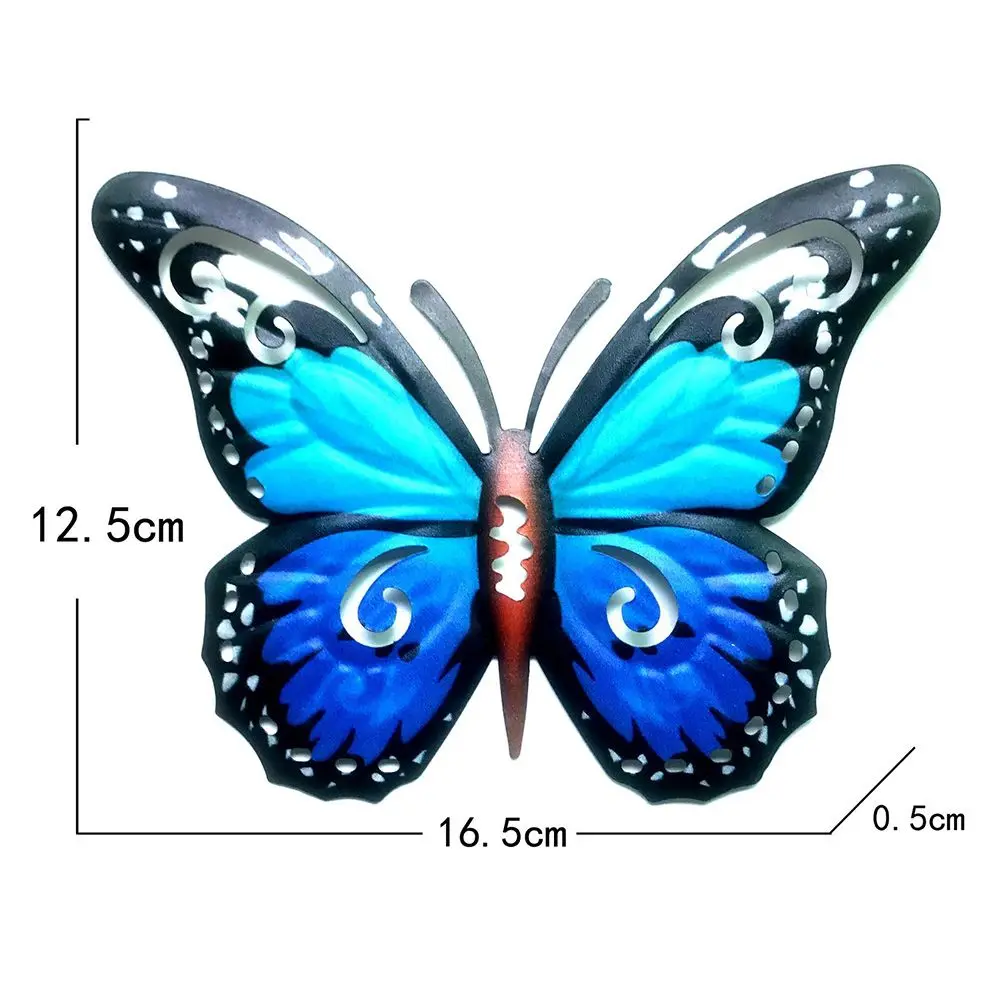 Butterfly Lizard Metal Animal Wall Decor Art Craft Sculpture Hang Indoor Outdoor for Home Garden Office Landscape Decoration animal ornaments metal wall decor metal butterfly ornaments