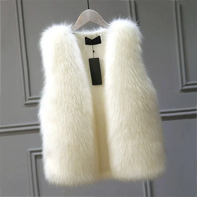 FANIECES Winter Vest With Hairy Coat Women Faux Fur Outwear Tank Tops  Luxury Plush Fluffy Imitate Fur Sleeveless Jackets шуба