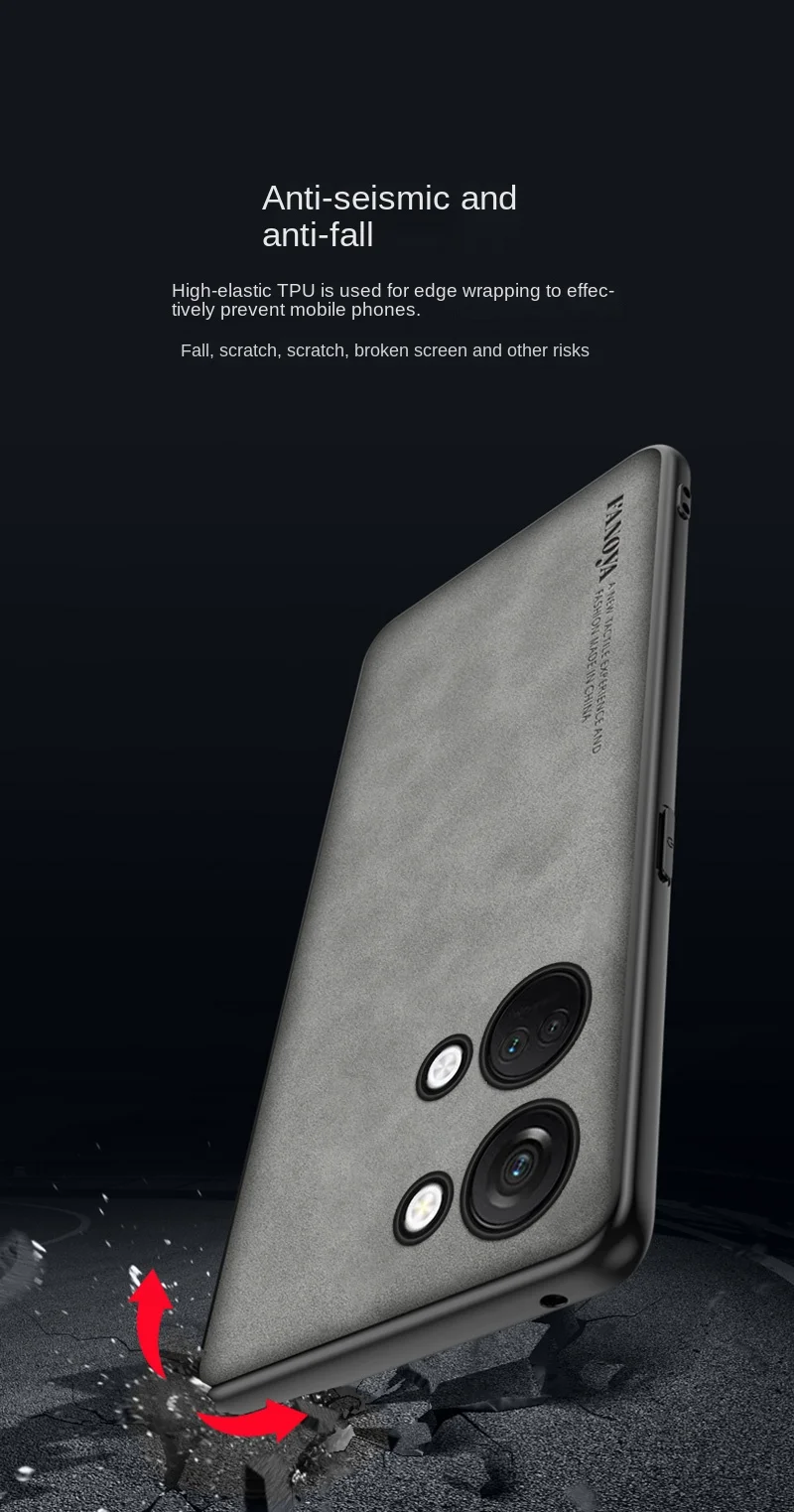 Phone Case For Oneplus Soft Suede Pu Leather Lens Protection Cover_voghion.com