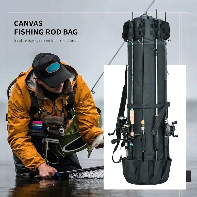 Fishing Pole Bag Carrier Folding Fishing Organizer Case Carrier Large  Capacity Tackle Bag Fishing Rod Case For Telescopic - AliExpress