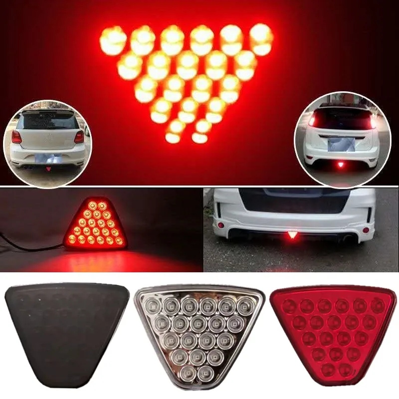 Universal 12V F1 20 LED Triangle Style Led Brake Light Reverse Safety