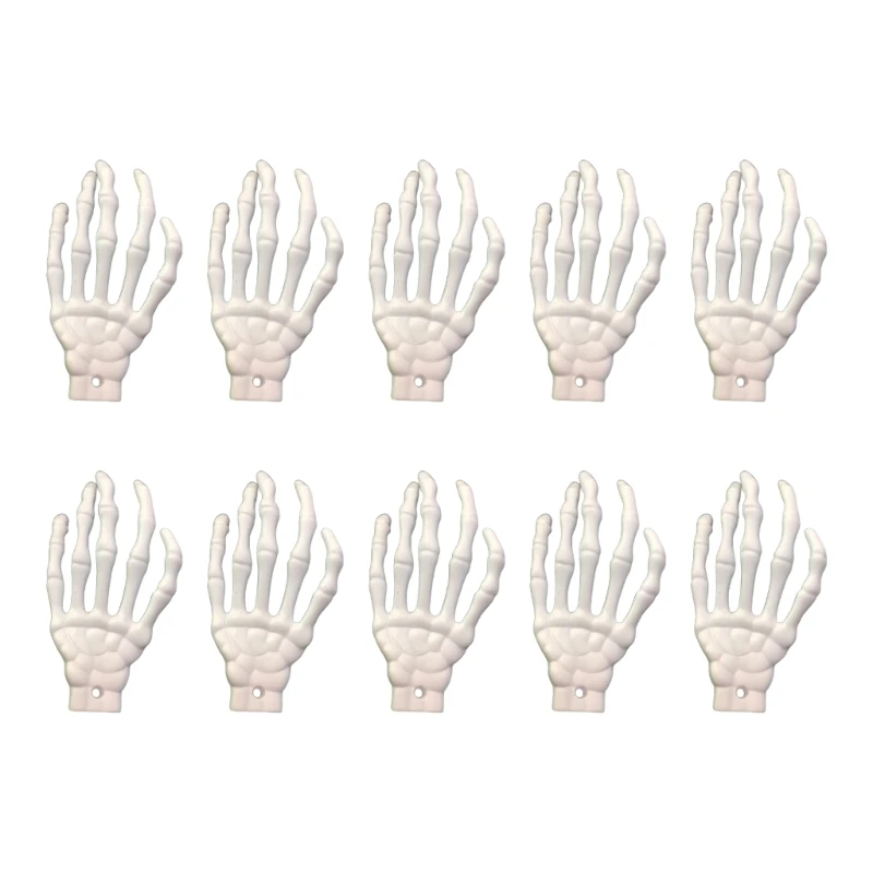 448B 10pcs Halloween Skeleton Hand Figurine Multifunction Statue Ornament