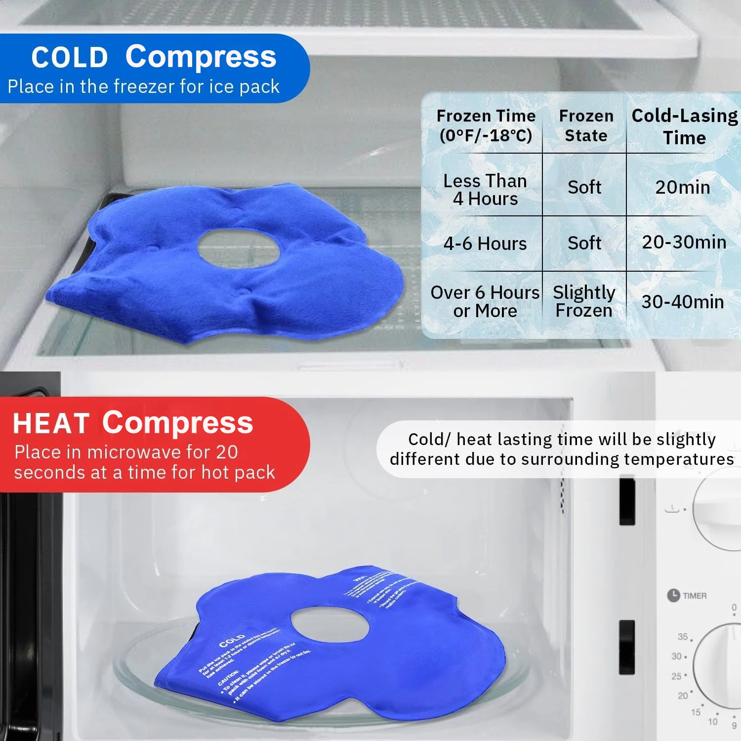 Ice Pack for Knee Pain Relief Reusable Gel Ice Wrap for Leg Swelling Replacement Surgery Cold Compress Therapy for Arthritis