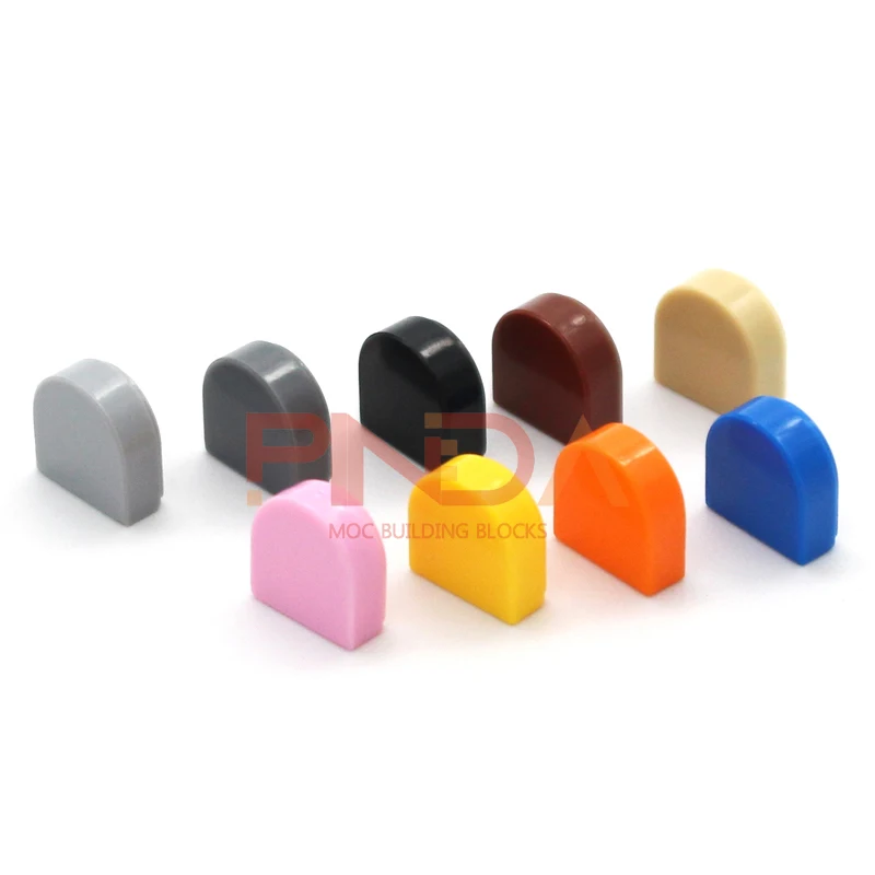 50pcs Moc 타일 라운드 1x1 반원형 확장 24246 DIY Enlighten 빌딩 블록 벽돌 조립 입자와 호환 가능