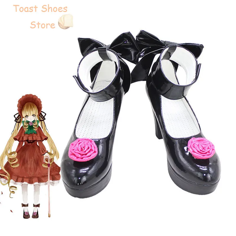 

Anime Rozen Maiden Shinku Cosplay Shoes Reiner Rubin Cosplay Prop PU Leather Shoes Halloween Carnival Boots Costume Prop