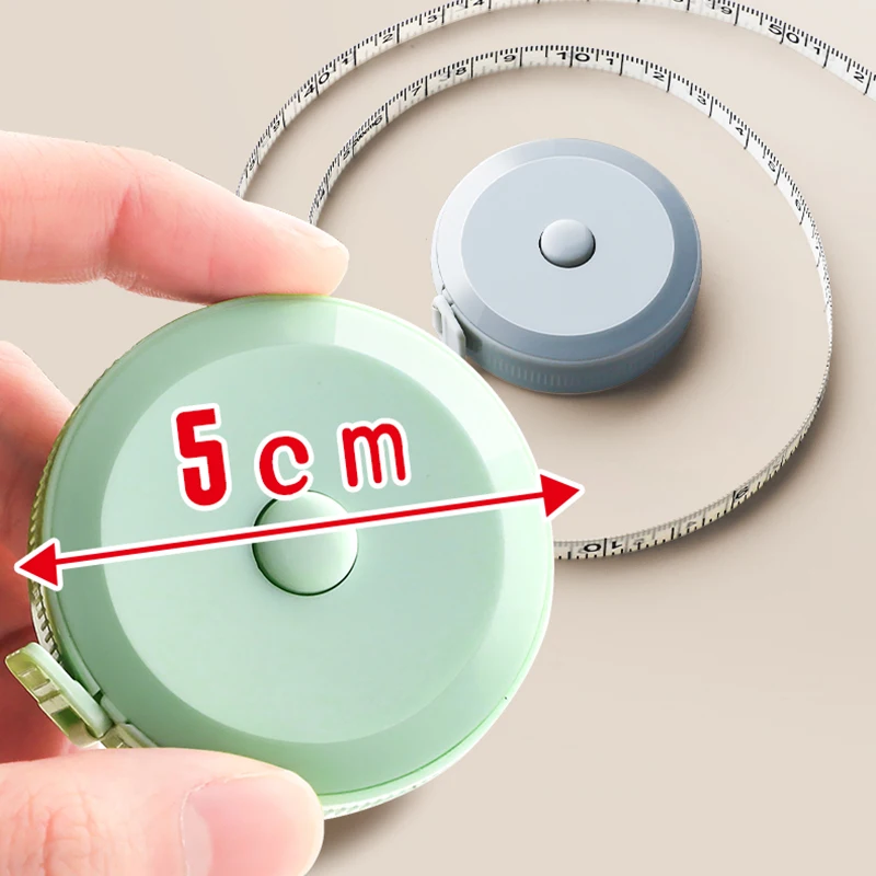 Portable Soft Tape Measure - Flexible Tailor Ruler with Self-Locking Mechanism (1.5m/2m)