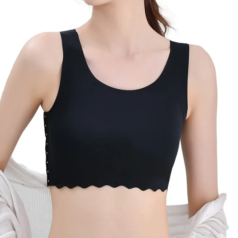 Summer Women's Chest Binder Ice Silk Crop Top Trans Lesbian Tomboy FTM Corset Tops HaleyChan
