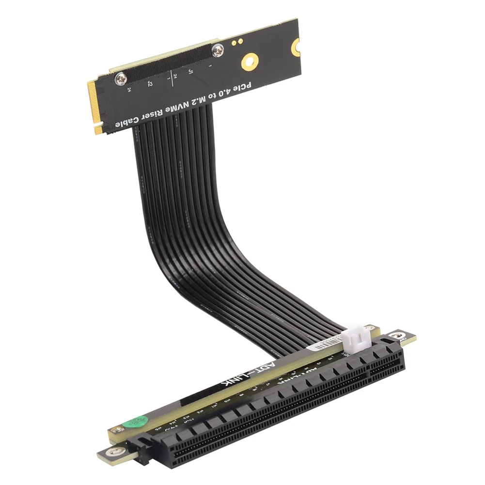 Adaptador M.2 Nvme Ssd para Pci Express Extender Jumper para Placas Gráficas Gpu Girar 90 Ângulo Pci-e 16x 4.0x16 Cabo - Imagem 3