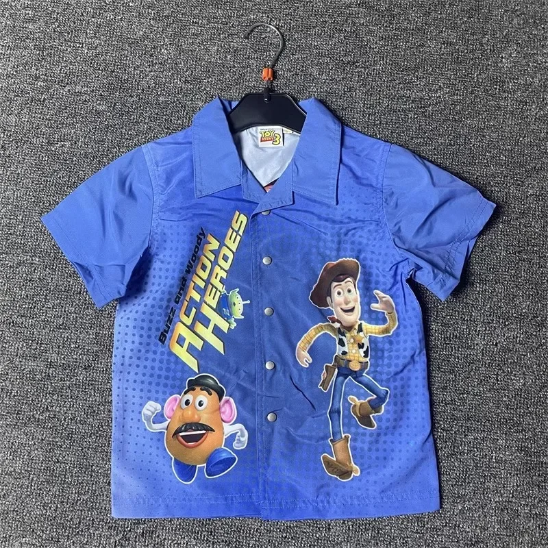 Summer Cartoon Toy Story Buzz Lightyear Baby Boys Short Sleeve T Shirts Kids Girls Blouses Clothes Children Top Tee Shirts 3-10T
