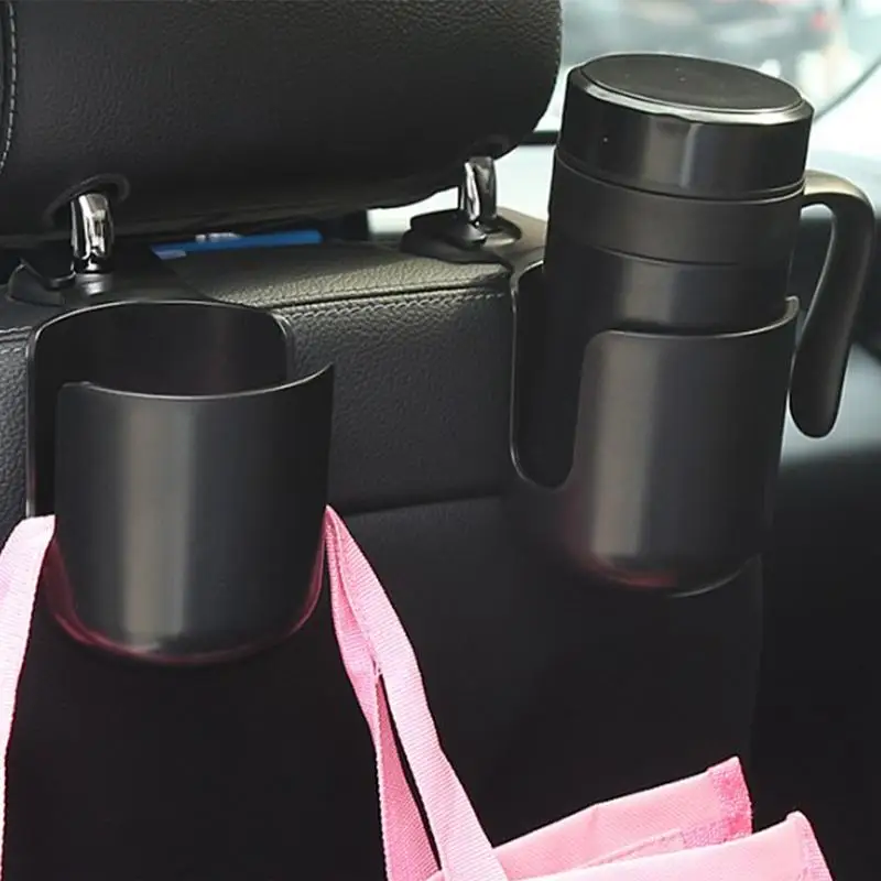 Back Seat Cup Holder for Car Hangable Car Seat Back Drink Holder Car Interior Organizers Bag Hooks Portable Water Bottle Bracket