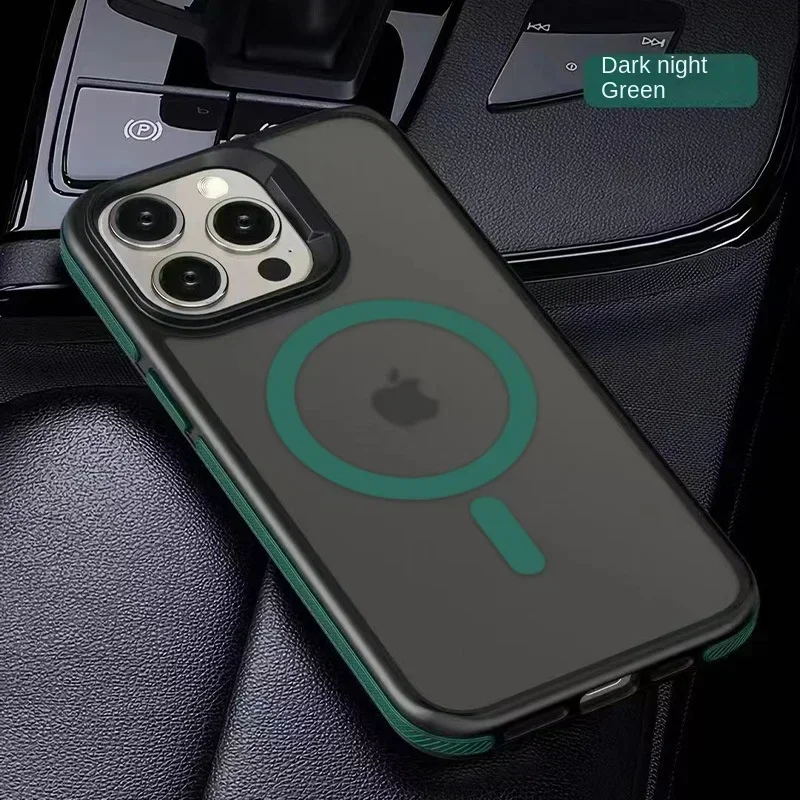 Premium Magnetic Matte Translucent Armor Shockproof Case with Magsafe