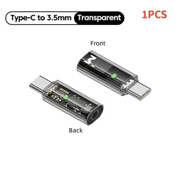 Universal USB - C to 3.5mm Audio Adapter (Transparent)