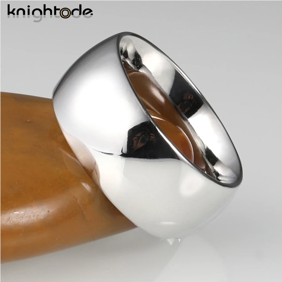 White Gold Color Tungsten Carbide Ring Simple Wedding Band Men Women Engagement Anniversary Gift Dome Polished Comfort Fit 5