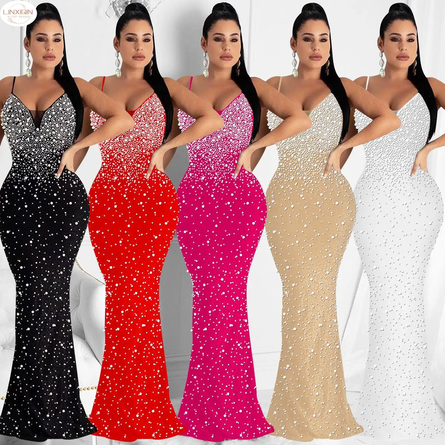

Women Sexy Shouderless Black Long Dress Lady Birthday Party Summer Tulle Maxi Dress Pregnancy Photography Dresses Evening Robe