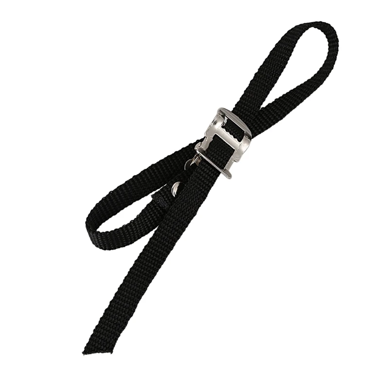 4 Road/Mountain Bike Pedal Replacement Cycle Toe Straps Black Nylon Security Fit