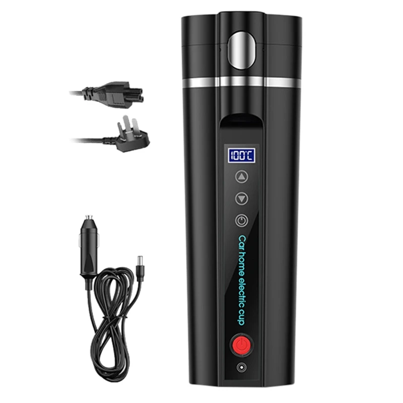 

12V/24V/220V 450ML Car Heating Cup 304 Stainless Steel Car Electric Heating Cup Electric Kettle Coffee Tea Heated