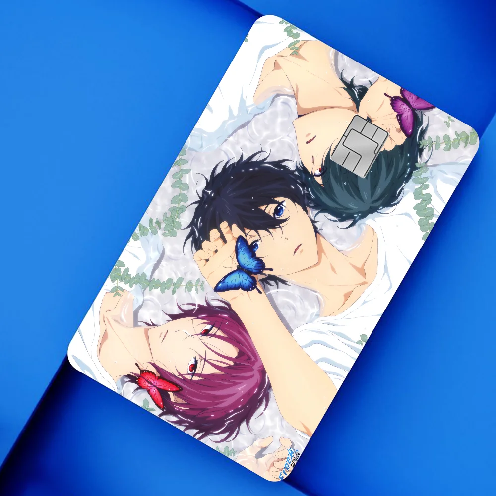 Free Anime Anime Cartoon Skin Stickers Film Tape Case For Big Credit Debit Card Front Side